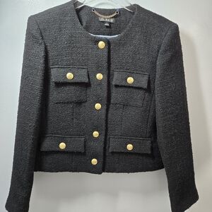 NWOT J Crew Black Cropped Lady Jacket, s8